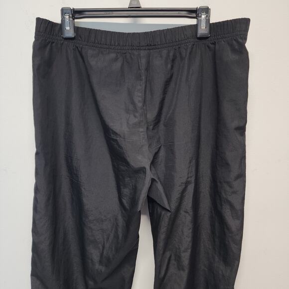 Vintage Lady Foot Locker Track Pants Size M Black Ankle Pull On Nylon Gorp Y2K - Picture 5 of 10